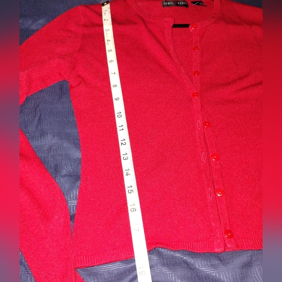 Jamie Scott red cardigan Medium - Picture 5 of 7
